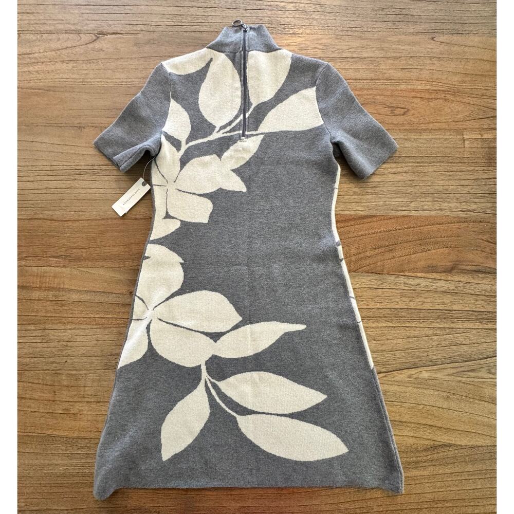 Anthropologie Nina Short-Sleeve Mock-Neck Mod Sweater Mini Dress - Size XXS - Picture 5 of 8